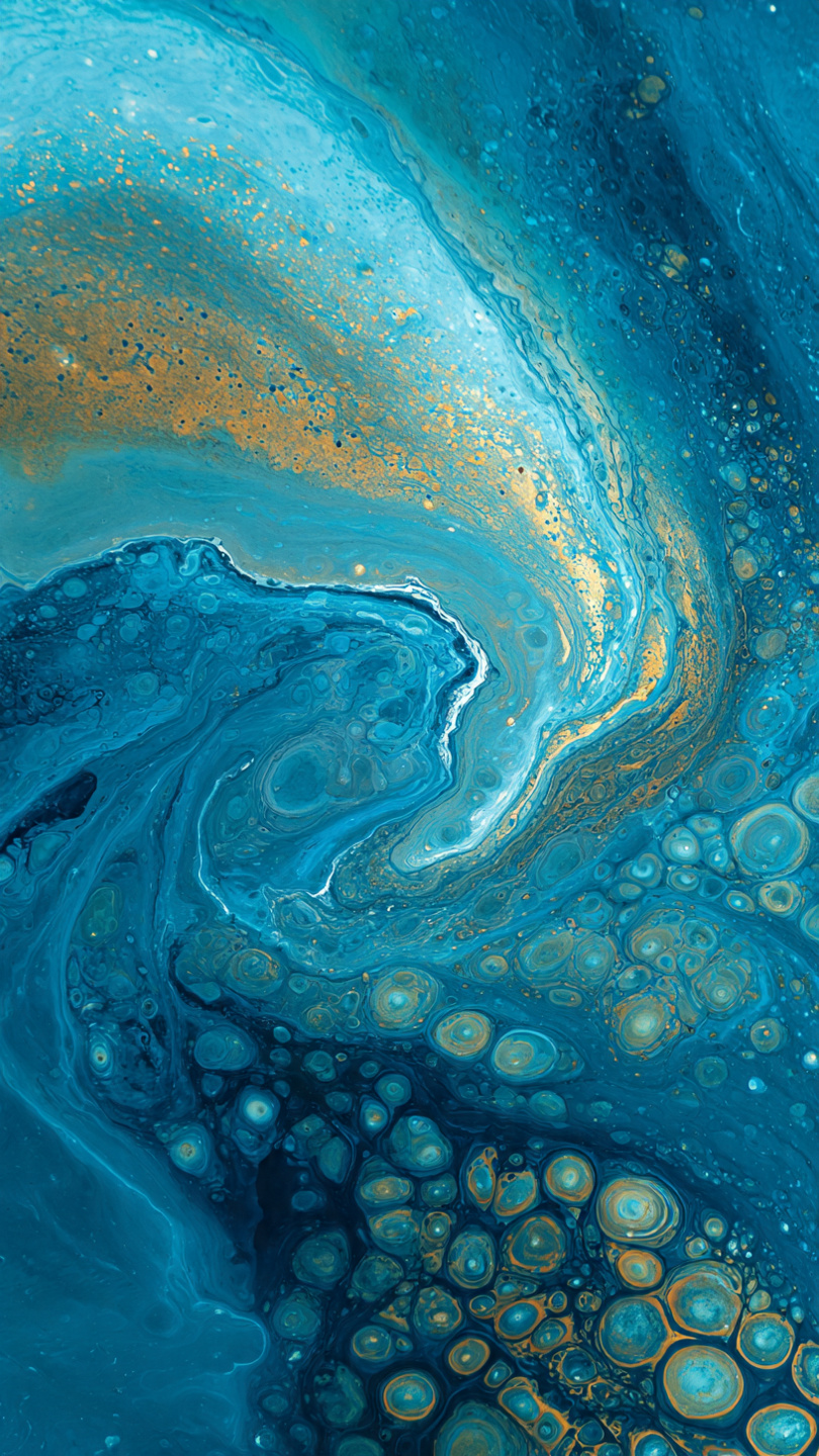 a beautiful image of abstract blue paint wallpaper