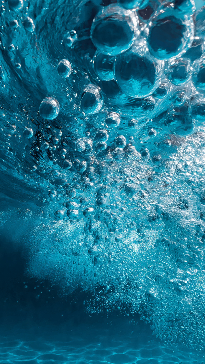 a beautifull image of bubble blue water aesthetic