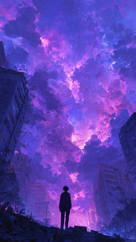 an atractive image of galaxy anime dreamscape wall