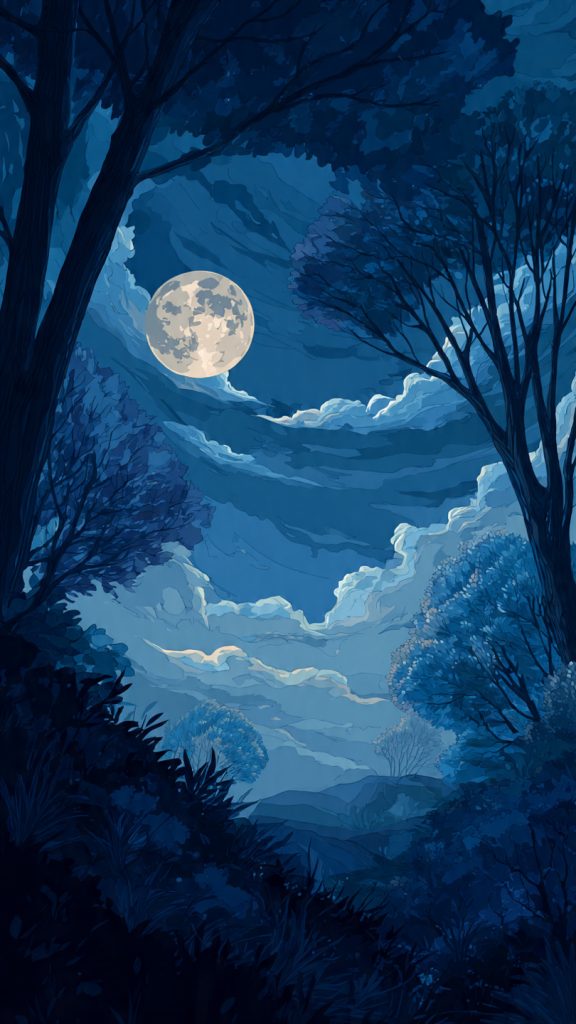 an attractive image of azul moon night wallpaper i