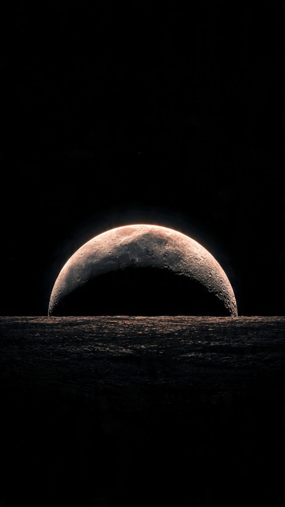 an attractive image of black moon minimal wallpape