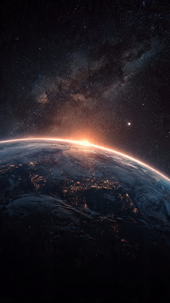 an attractive image of black planet space wallpape