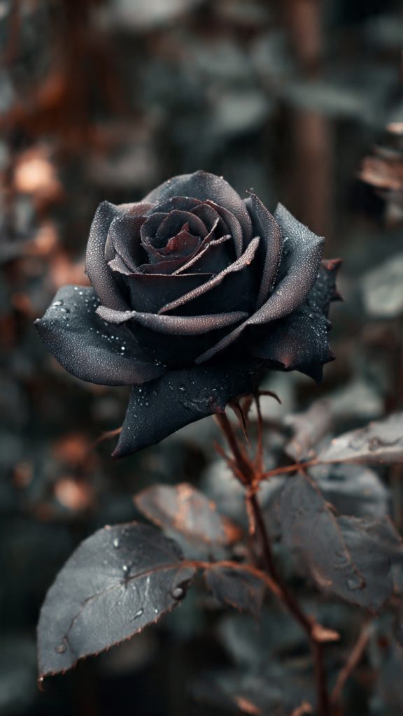 an attractive image of black rose aesthetic wallpa