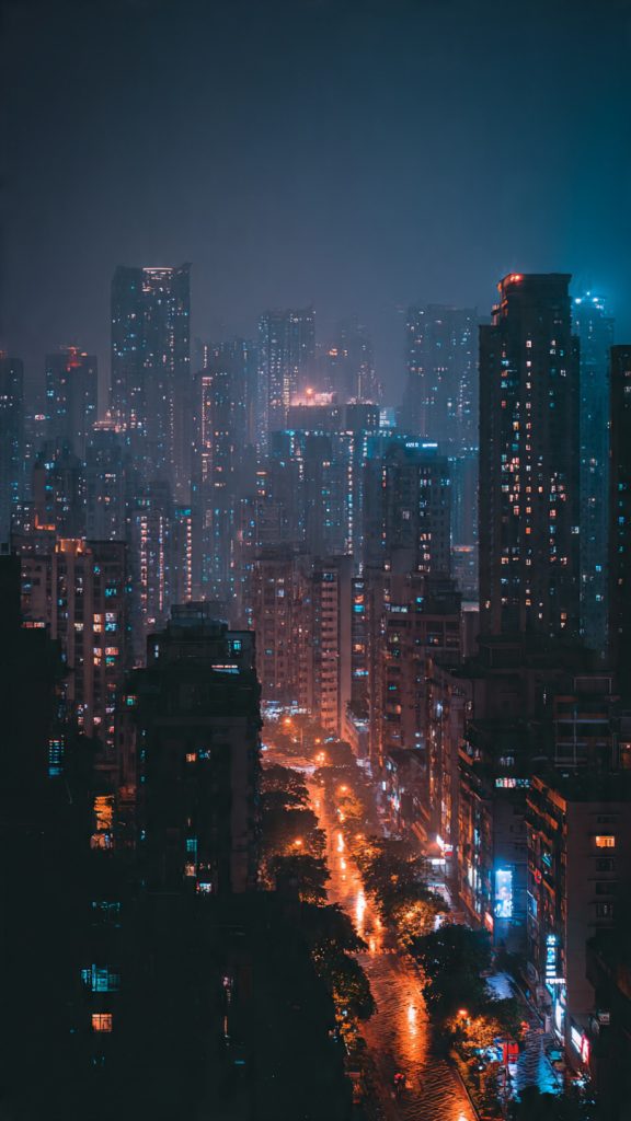 an attractive image of dark city night wallpaper i
