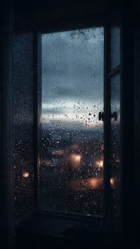 an attractive image of dark rainy window wallpaper