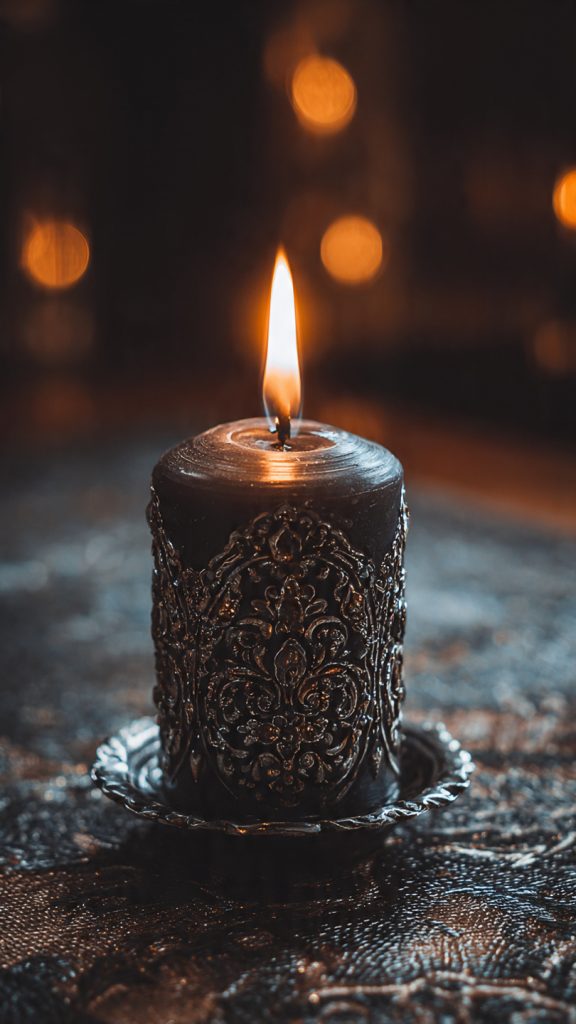 an attractive image of dark vintage candle wallpap