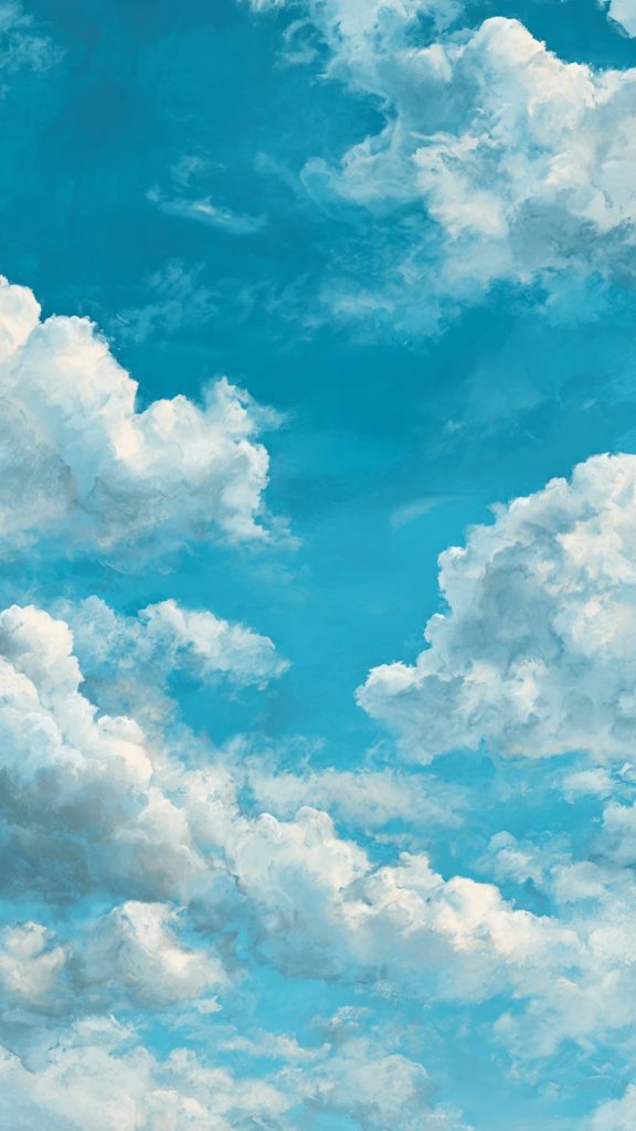 an attractive image of dreamy azul cloudscape wall