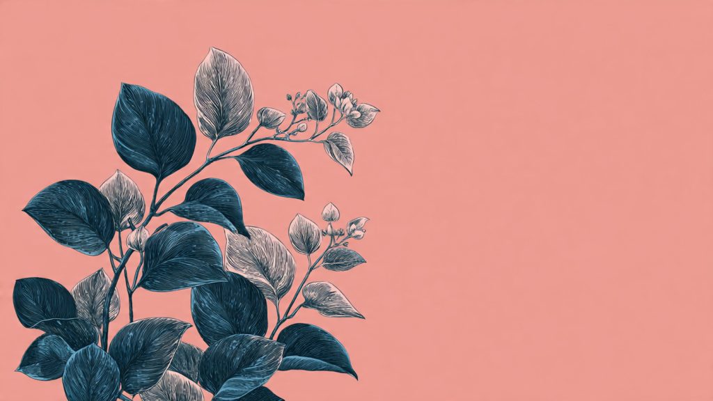 an attractive image of minimal botanical desktop w