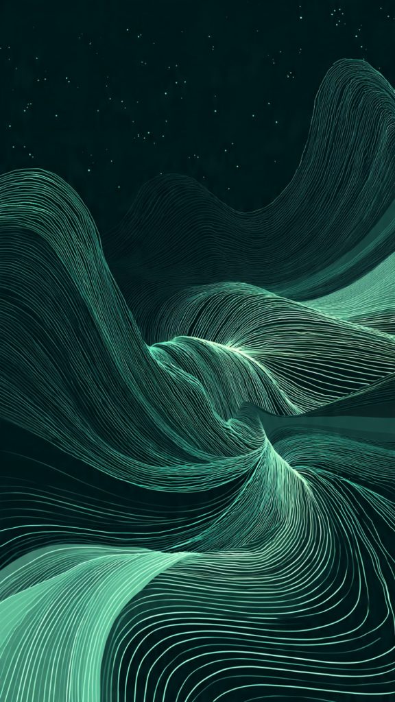 an attractive image of minimal green line art wall