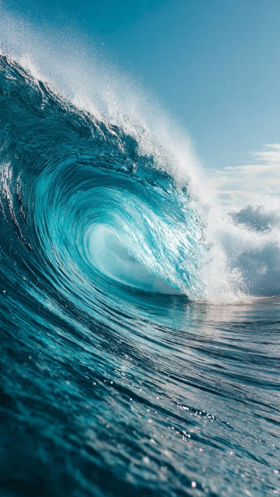 an attractive image of ocean wave azul wallpaper i