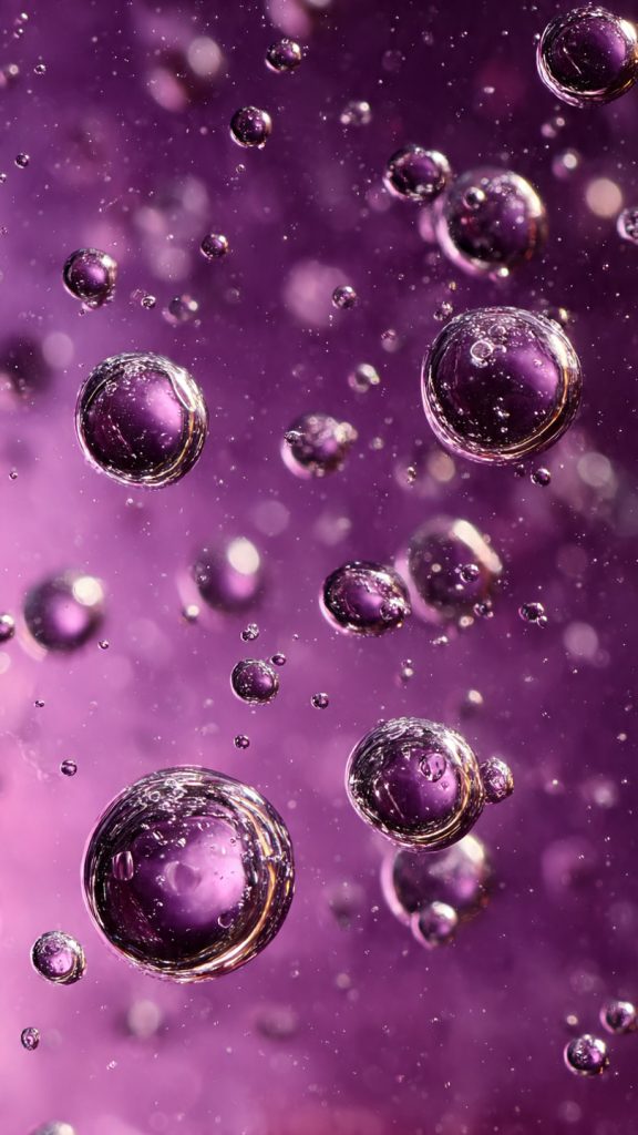 an attractive image of purple bubble water wallpap