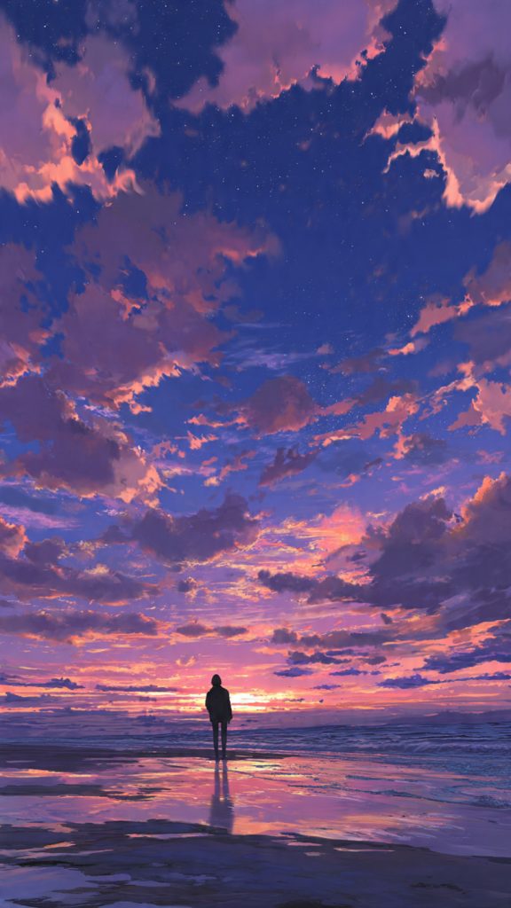 an attractive image of soft pastel anime sky wallp