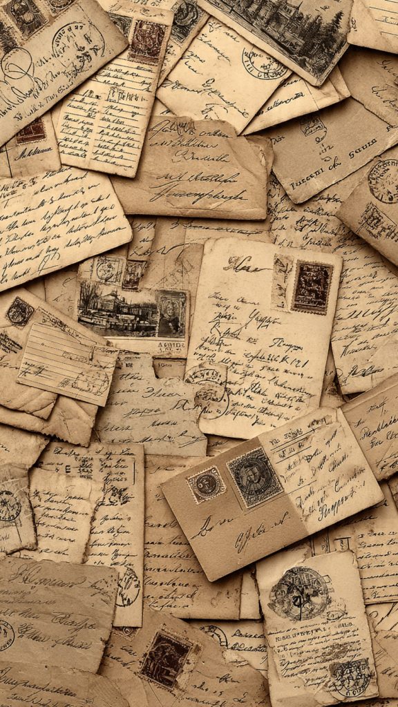 an attractive image of vintage letter postcard wal