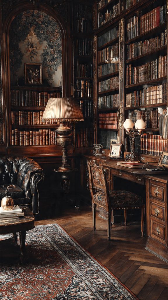 an attractive image of vintage library aesthetic w