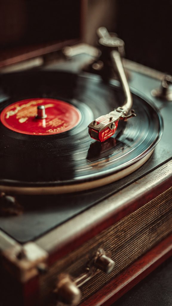 an attractive image of vintage music record wallpa