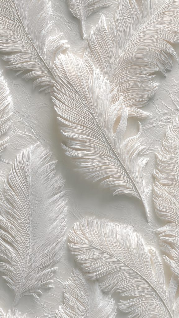 angelic feather white wallpaper
