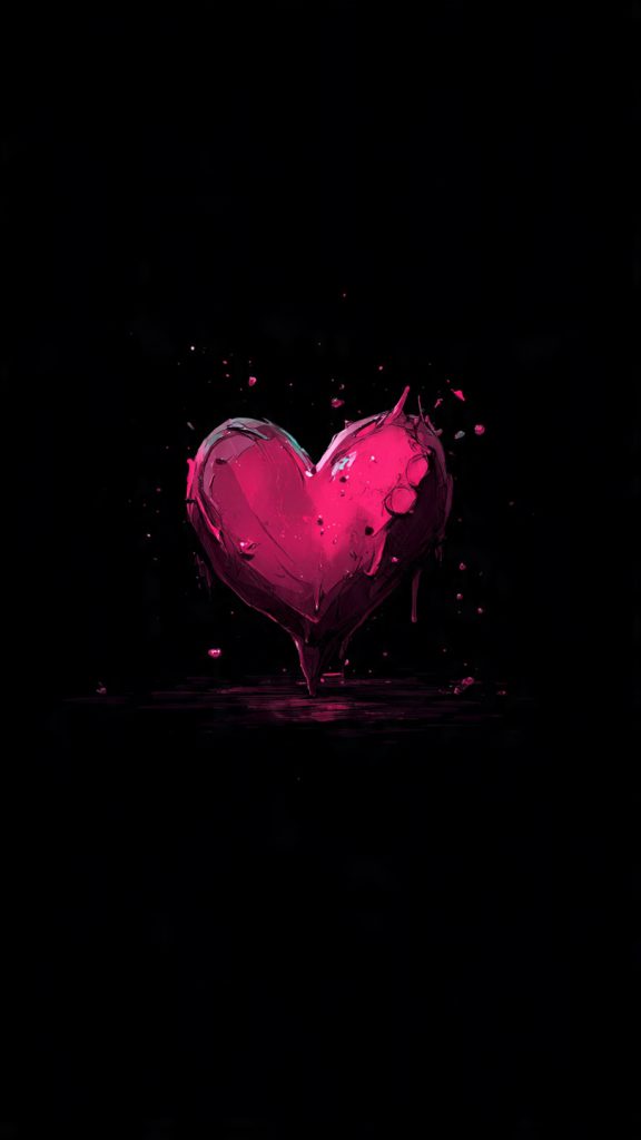 attractive image of cute dark heart wallpaper in 4
