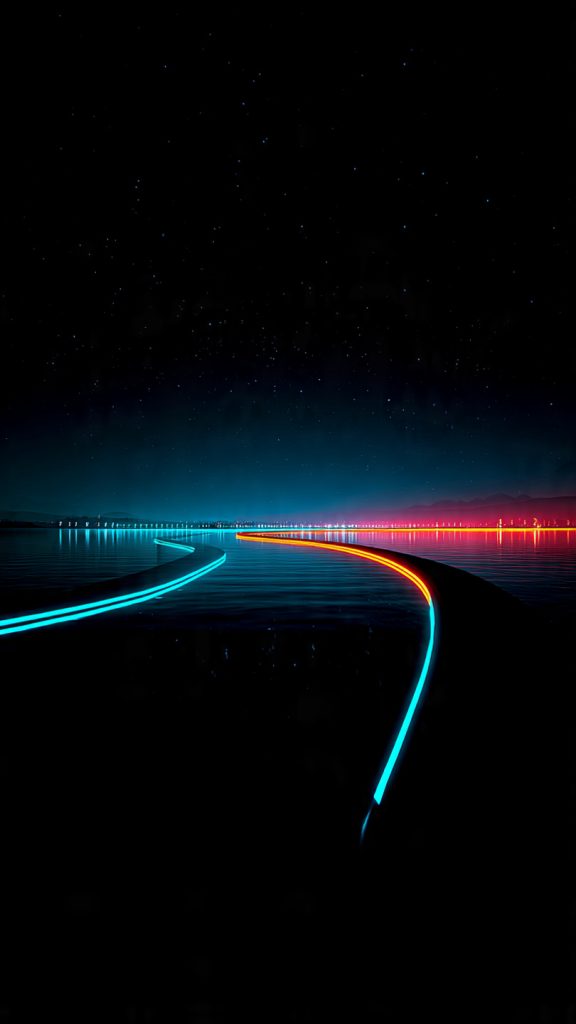 attractive image of dark neon glow wallpaper in 4k