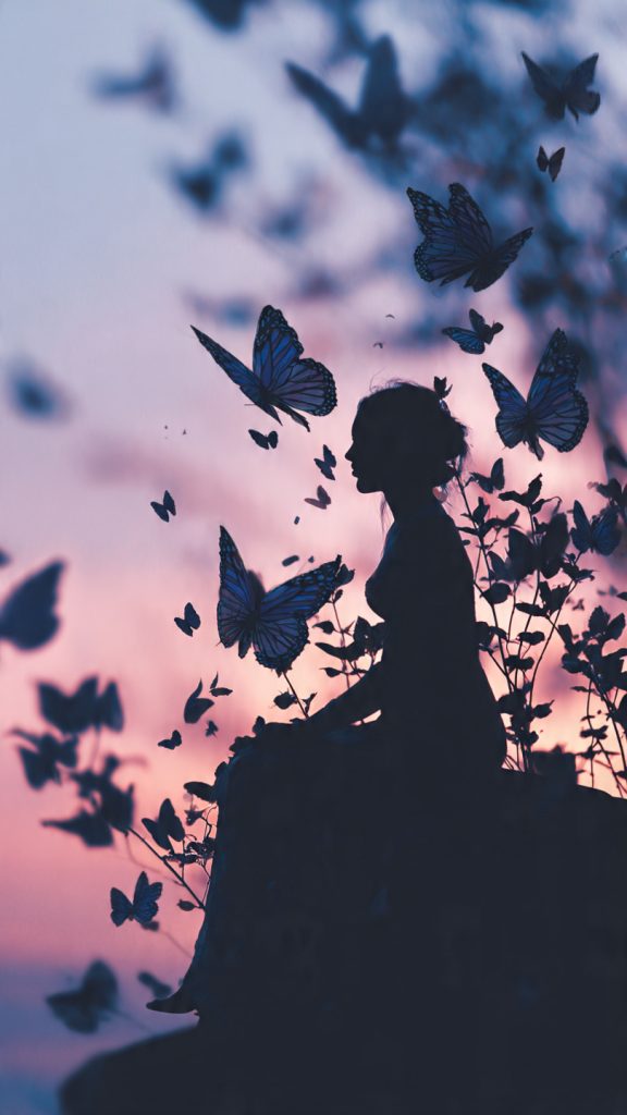 butterfly silhouette aesthetic 2