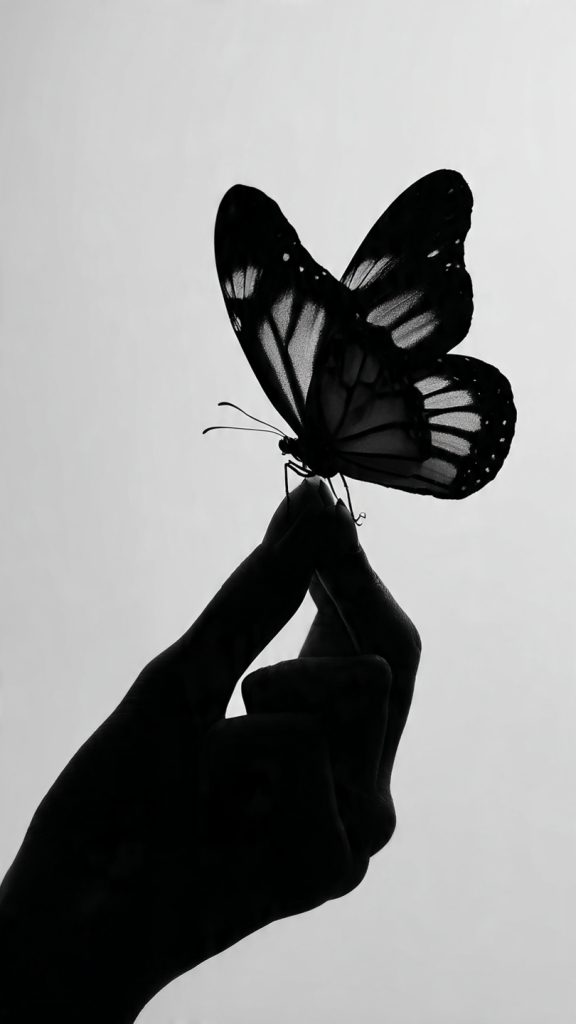 butterfly silhouette aesthetic 3