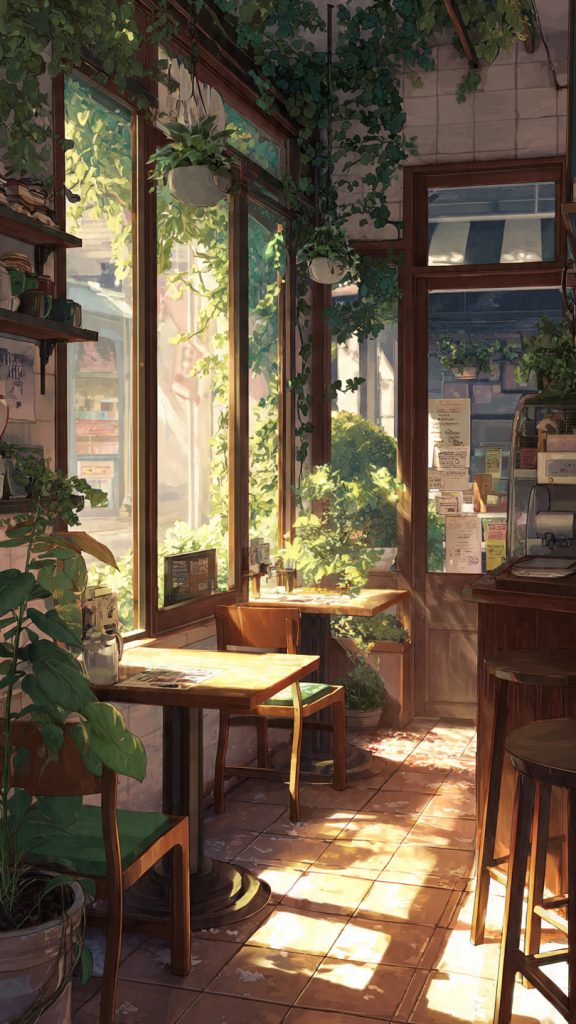 cozy cafe aesthetic wallpaper 1