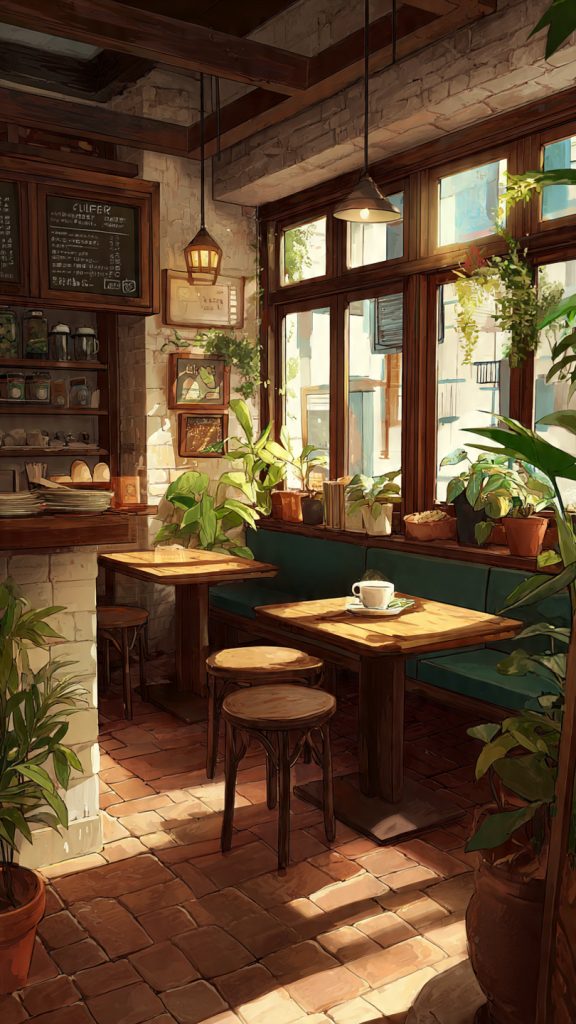 cozy cafe aesthetic wallpaper 3