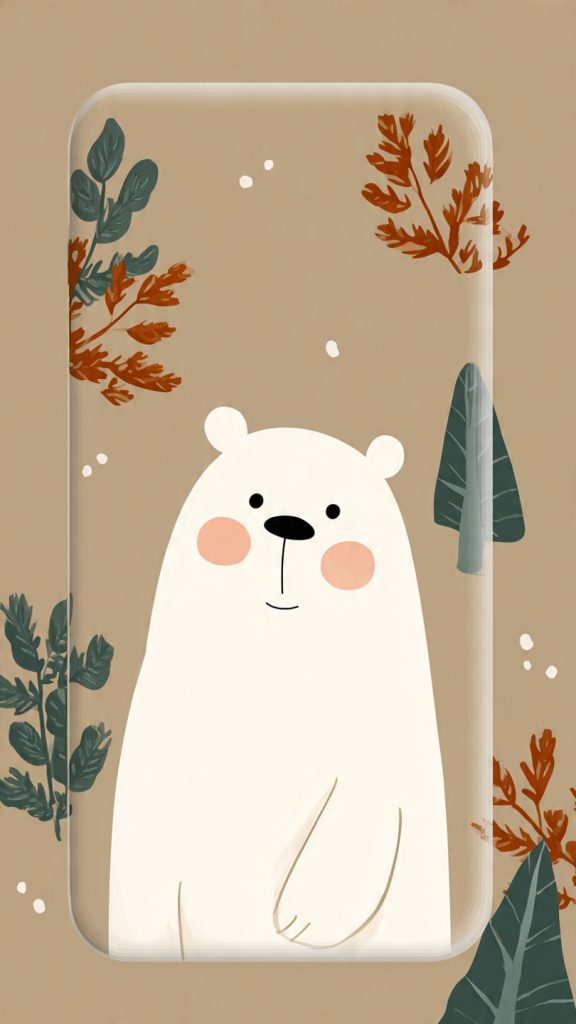 cute bear cartoon wallpaper playful and friendly b 5