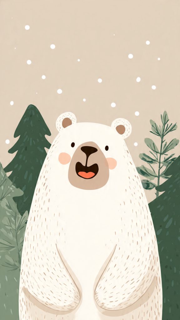 cute bear cartoon wallpaper playful and friendly b 6