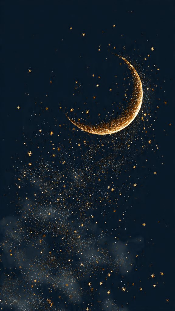 dark celestial aesthetic wallpaper with glowing cr 2