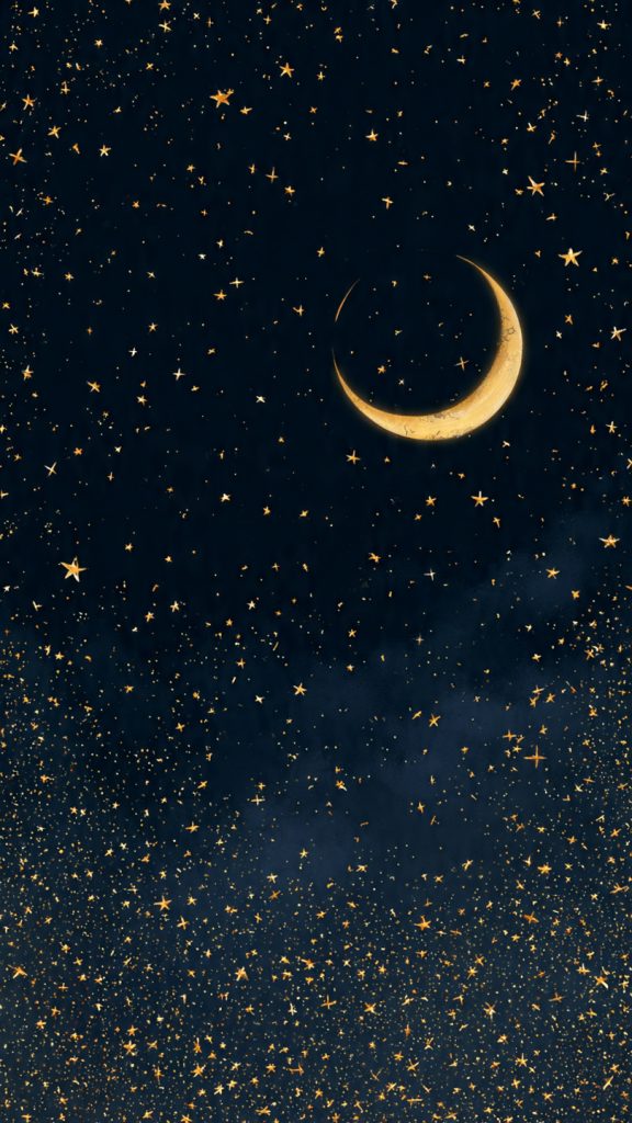 dark celestial aesthetic wallpaper with glowing cr