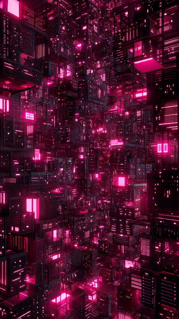 neon pink cyber glow wallpaper