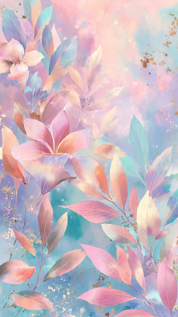 pastel floral breeze wallpaper