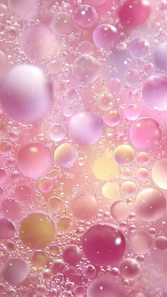 pink pastel bubble glow wallpaper