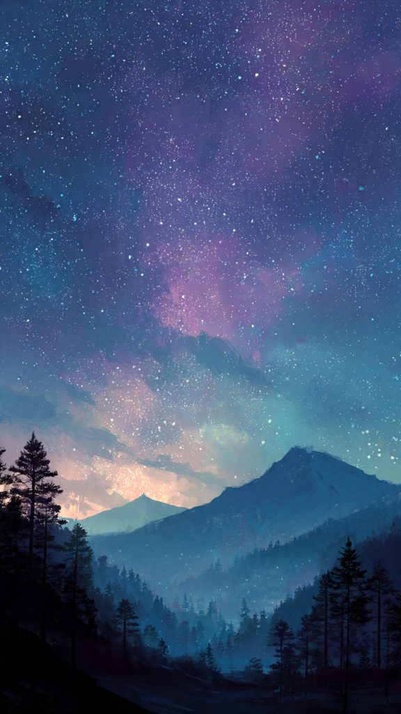 aurora night sky wallpaper