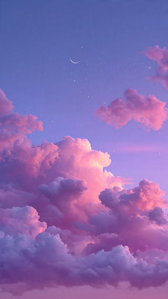 aurora pastel purple sky wallpaper