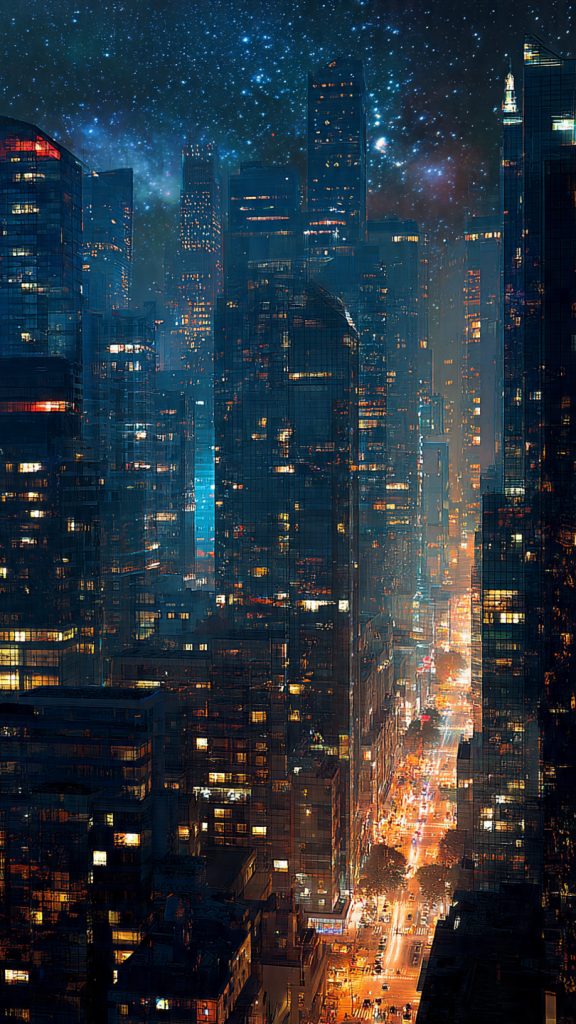 city lights night wallpaper