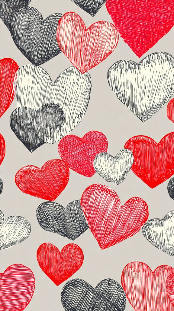 cute heart pattern wallpaper