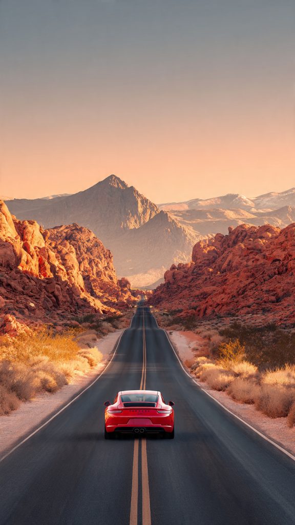 Wallpaper Aesthetic Car: Dreamy, Stylish Car Backgrounds for a Cool Screen 12 desert highway car wallpaper