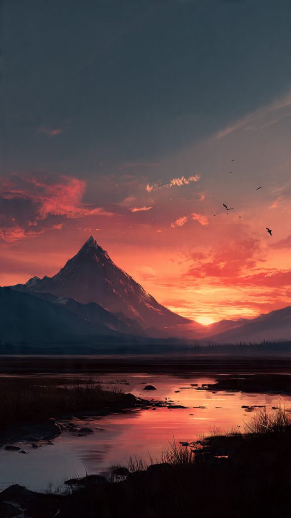 mountain sunrise wallpaper