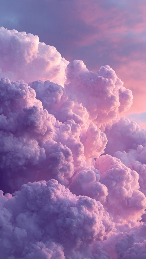 pastel lavender cloud sky wallpaper