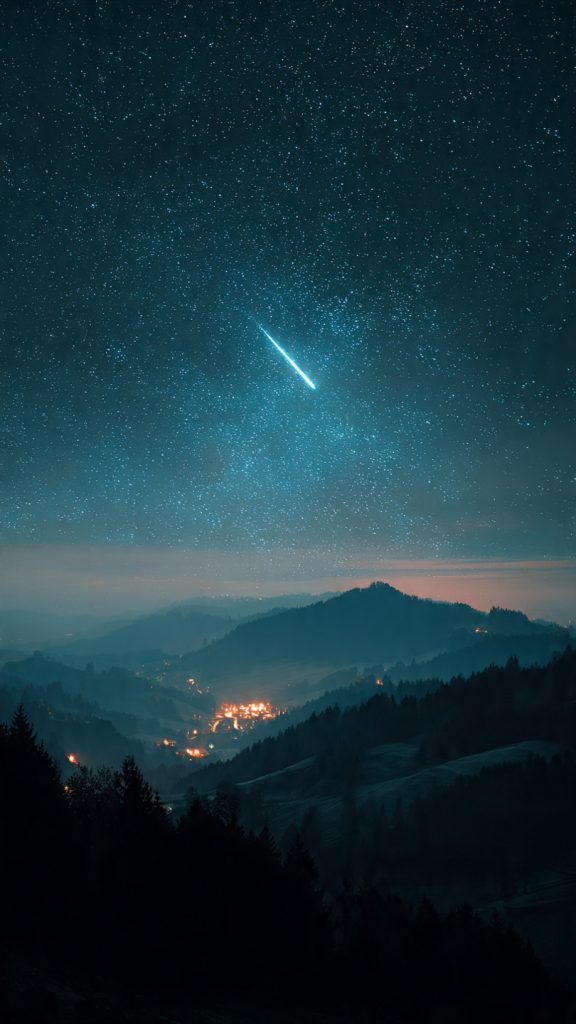 Wallpaper Aesthetic Dark Blue: Dreamy, Moody & Elegant Background Ideas 5 shooting star night wallpaper