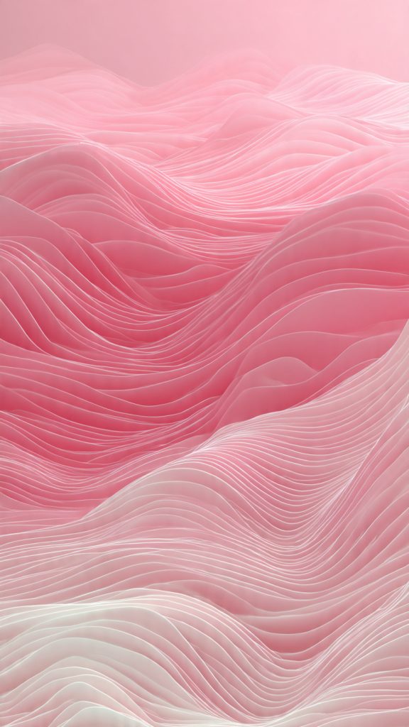 soft pink gradient waves wallpaper