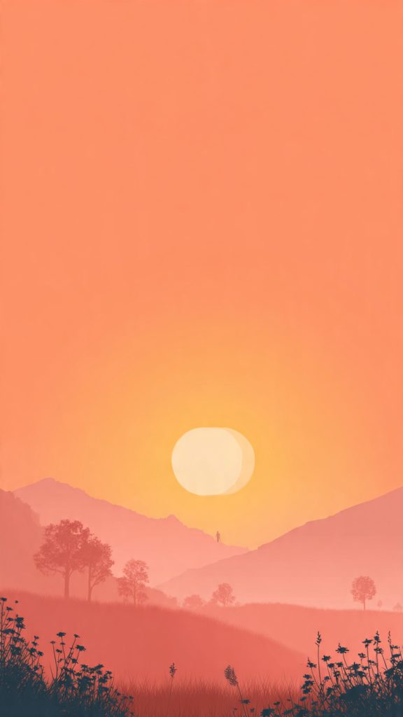 soft sunrise minimal wallpaper