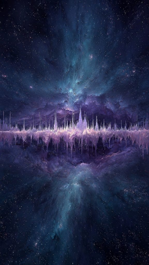 Wallpaper Aesthetic Music: Dreamy Background Ideas for Music Lovers 3 soundwave galaxy wallpaper