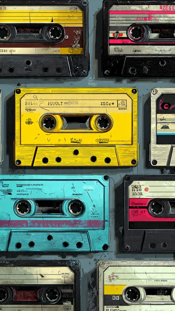 Wallpaper Aesthetic Music: Dreamy Background Ideas for Music Lovers 9 vintage cassette tape wallpaper
