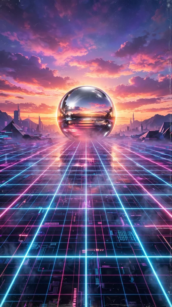 90s Aesthetic: 12 Retro 90s Wallpaper Ideas 2 90s aesthetic neon grid sunset wallpaper