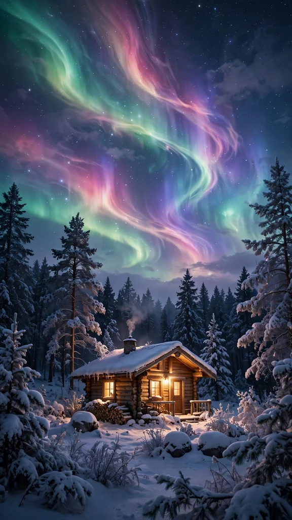 Aurora Aesthetic: 12 Magical Northern Lights Wallpaper Ideas 3 Aurora aesthetic cabin wallpaper