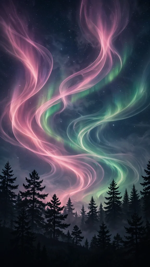 Aurora Aesthetic: 12 Magical Northern Lights Wallpaper Ideas 4 Aurora aesthetic forest wallpaper