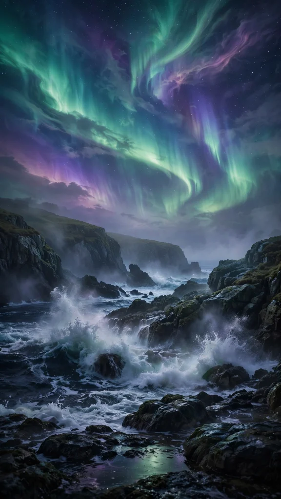 Aurora Aesthetic: 12 Magical Northern Lights Wallpaper Ideas 9 Aurora aesthetic coastline wallpaper