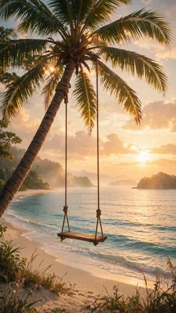 Beach Aesthetic: 12 Tropical Beach Wallpaper Ideas 12 Beach Aesthetic rope swing wallpaper